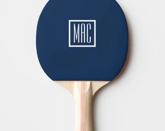 Personalized Custom Navy Blue Ping Pong Paddle