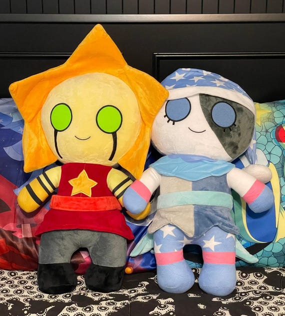 大型 FNAF ブライトムーン＆ダークサン ぬいぐるみ - かわいい