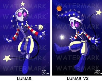FNAF Security Breach: KillCode Moon and Lunar Sun and Moon Show Posters