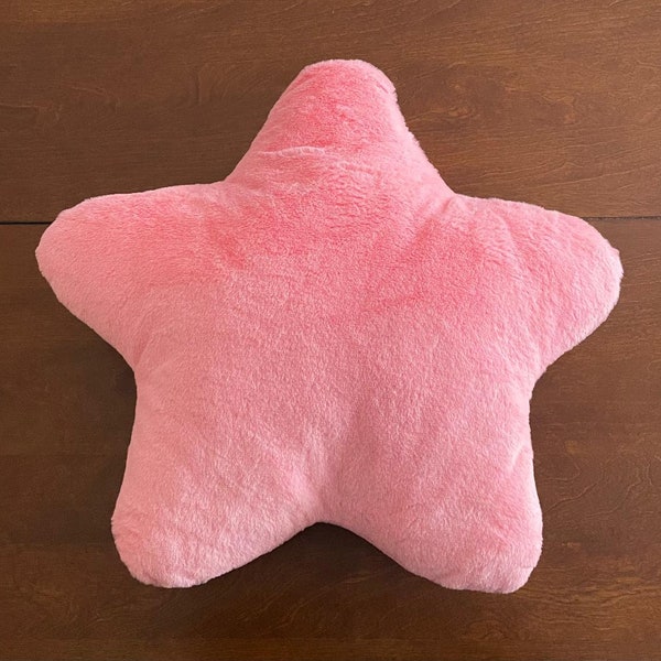 Kawaii Pink Star Plushie - Soft, Plush Fabric, Pillow, Cushion, Home Decor, Birthday Gift, Christmas Gift (20inches x 20inches)