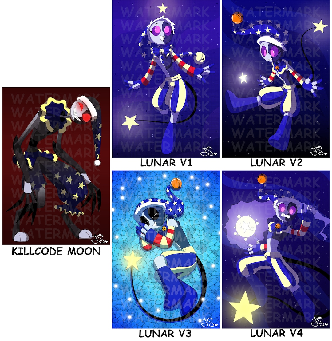 FNAF Security Breach: Killcode Moon and Lunar Sun and Moon - Etsy