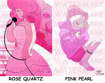 Steven Universe: Rose Quartz and Pink Pearl Posters