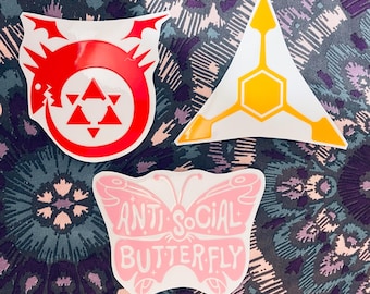Murder Drones, FMA, Anti-Social Butterfly Vinyl Decal, Laptop Sticker