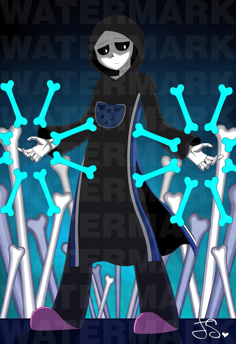 Undertale Altertale Sans Poster Etsy