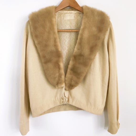 womens fur collar cardigan