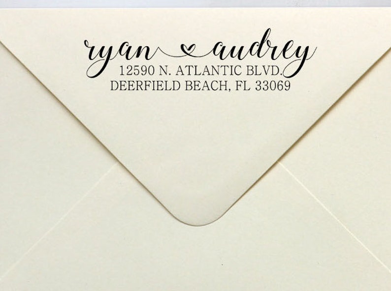 Newlywed Address Stamp Personalized Rubber or Self Inking Stamp New Mr /& Mrs Address Stamp Wedding Custom Rubber or Self Inking Stamp