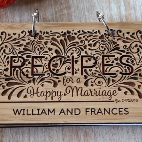 Recipe Book for a Happy Marriage Personalized Bridal Shower Etsy