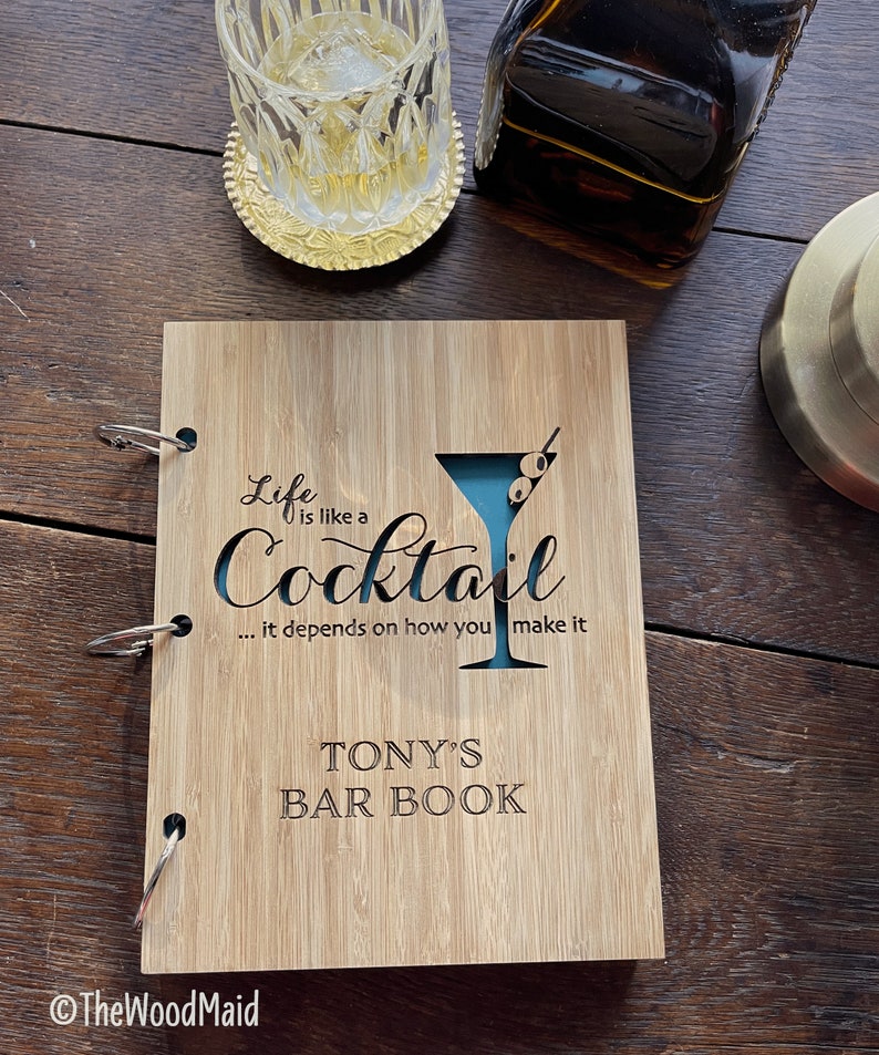 Bar Book Cocktail Recipe Book Gift for Him or Bartender Mini Etsy