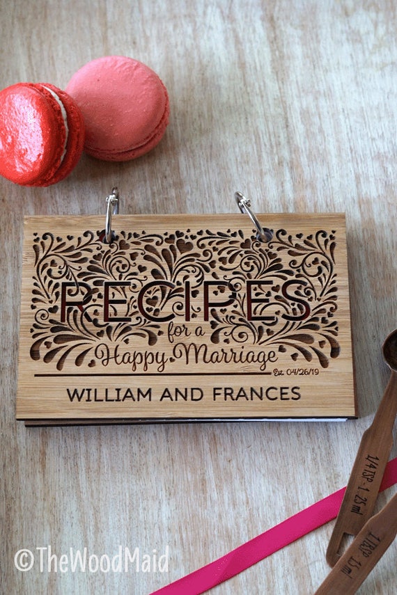 recipe book for a happy marriage personalized bridal shower recipe book and cards recipe book and cards