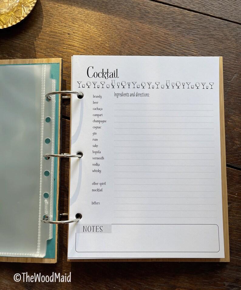 Bar Book Cocktail Recipe Book Gift for Him or Bartender Mini Etsy
