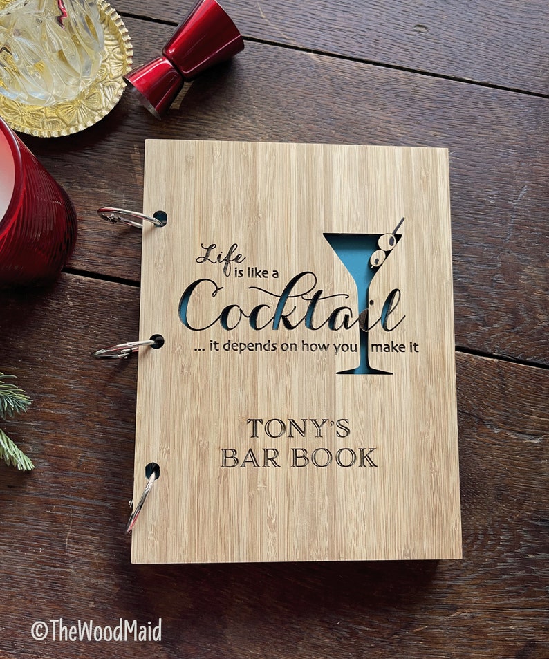 Bar Book Cocktail Recipe Book Gift for Him or Bartender Mini Etsy