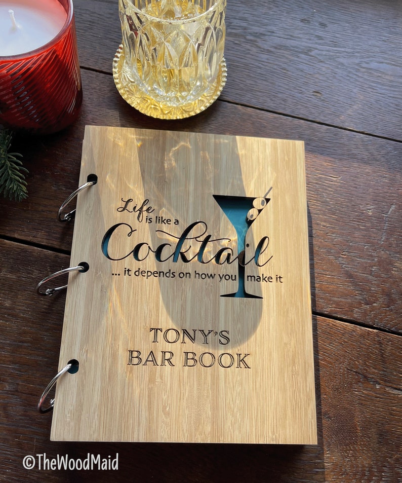 Bar Book Cocktail Recipe Book Gift for Him or Bartender Mini Etsy