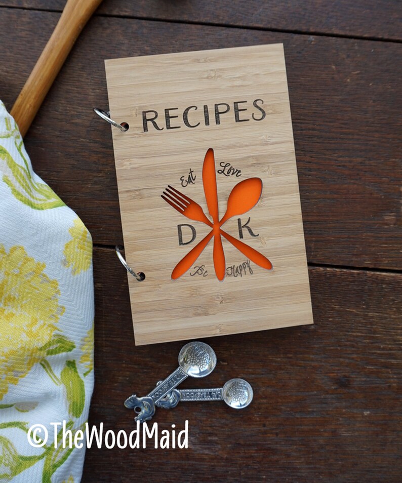 Monogrammed Recipe Book Bridal Shower Gift Hostess Gift Etsy