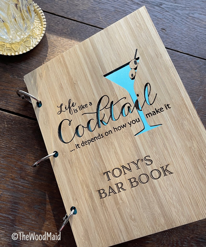 Bar Book Cocktail Recipe Book Gift for Him or Bartender Mini Etsy