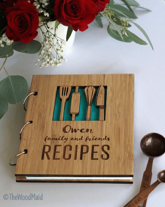 Personalized Recipe Book With Cards Personalized recipe book with