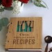 Personalized family blank recipe book, 5x8 recipe card collection binder 