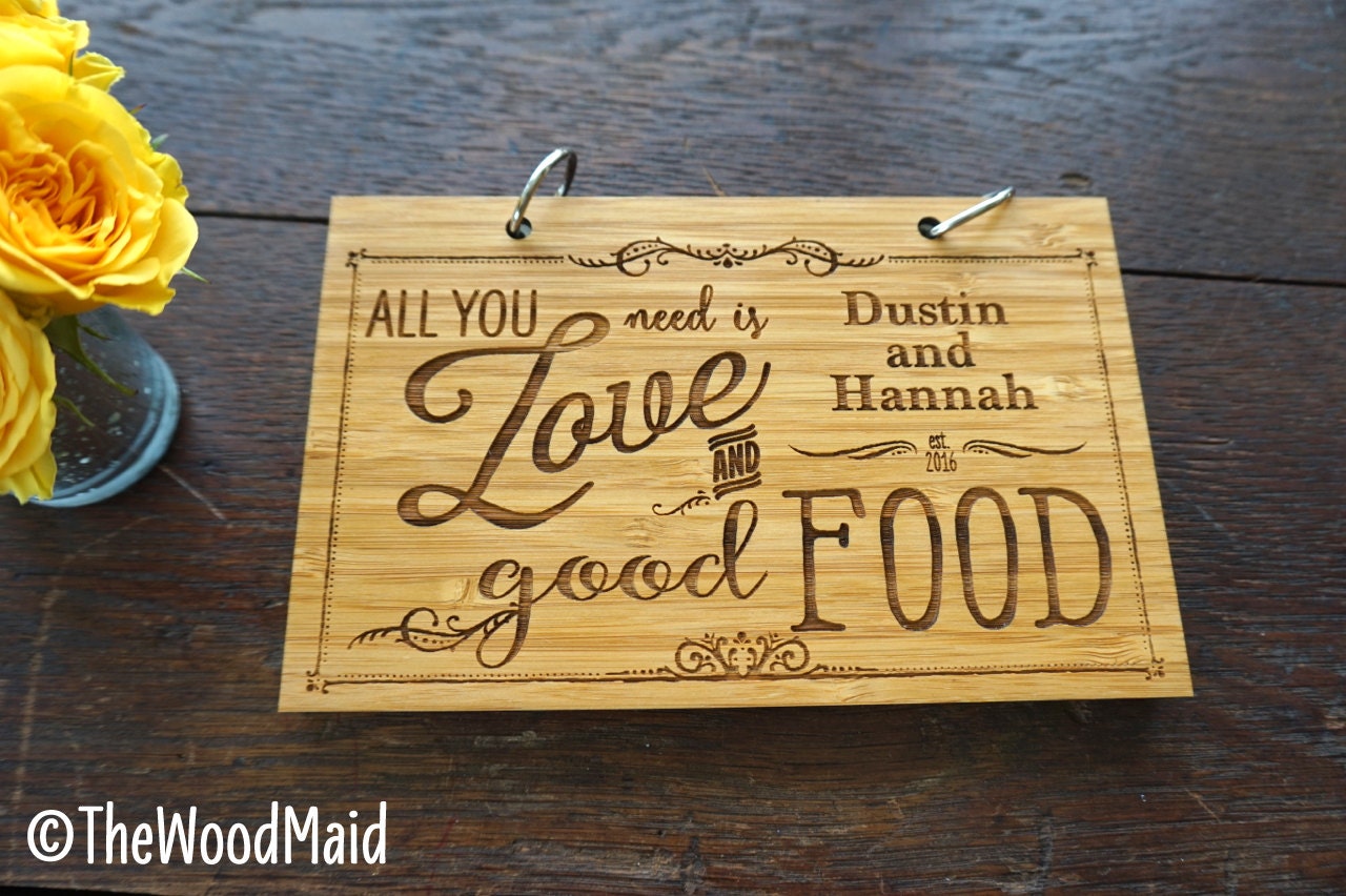 Personalized Recipe Book Bridal Shower Gift Hostess Gift Etsy