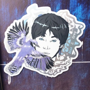 Blue & Grey V BTS Vinyl Sticker