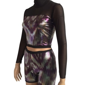 Mesh Turtleneck Crop Top TURTUGITA image 5