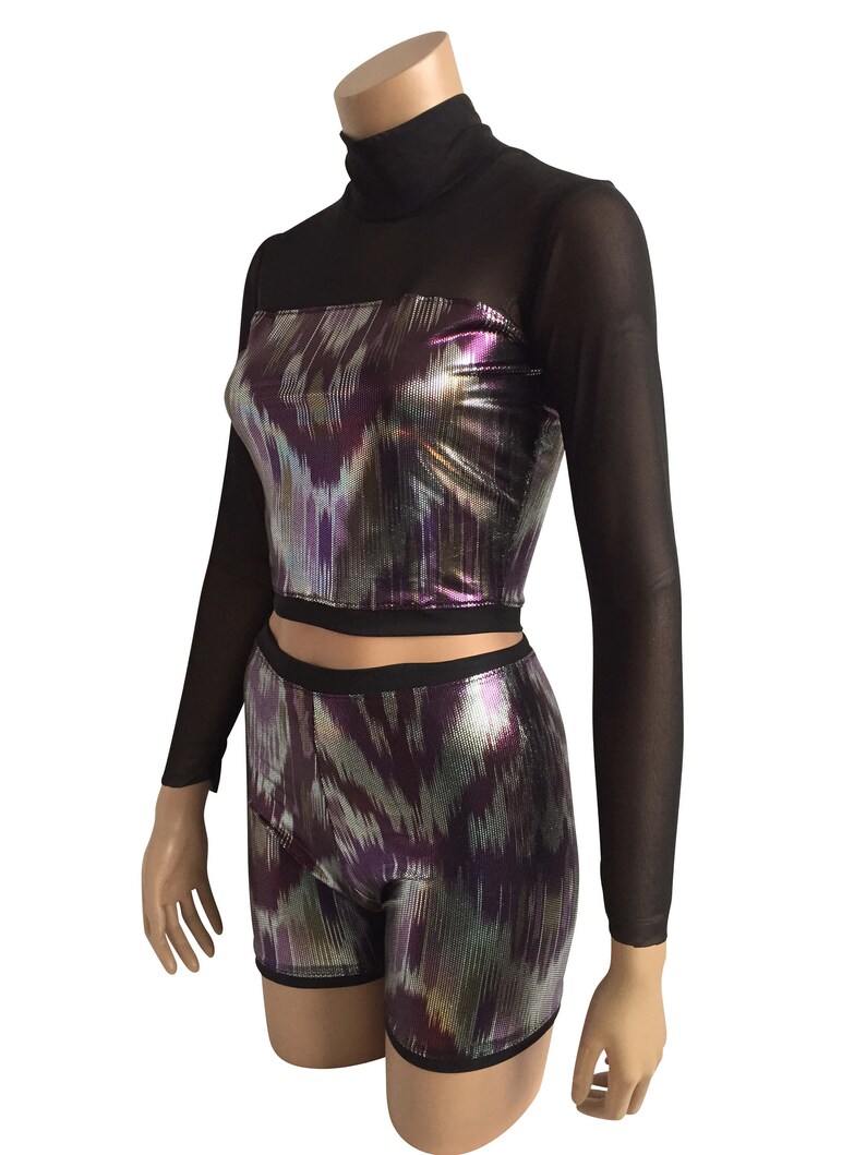 Mesh Turtleneck Crop Top TURTUGITA image 5