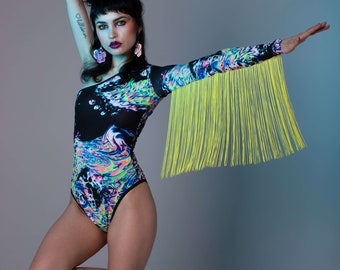 Asymmetrical Bodysuit Fringes "COACHELLA"