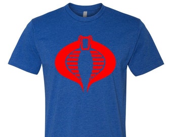 Cobra GI Joe Men's T-shirt, Cotton & Polyester Fabric | Made and Shipped in USA