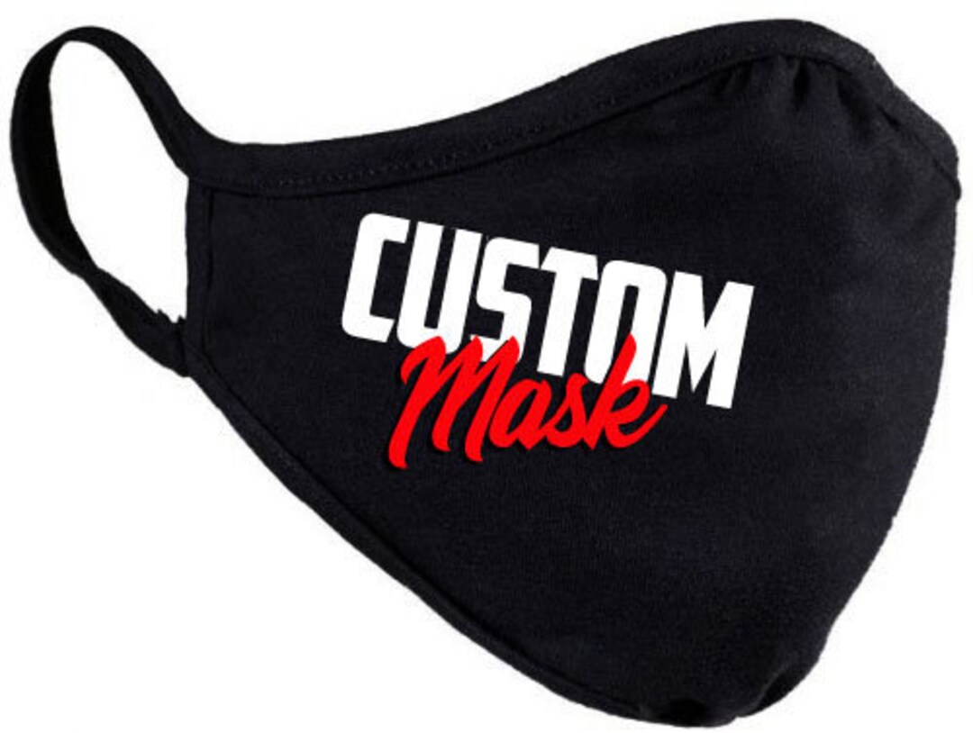 Personalized Face Mask Custom Text/logo Face Mask Cotton & Etsy
