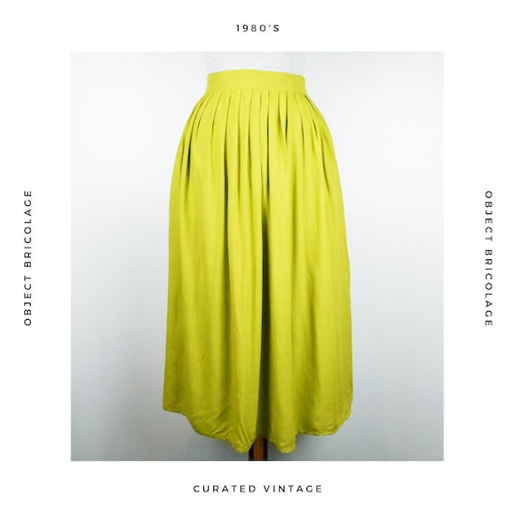 80's Chartreuse Skirt