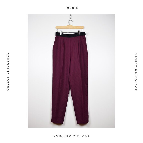 Burgundy Houndstooth Trousers