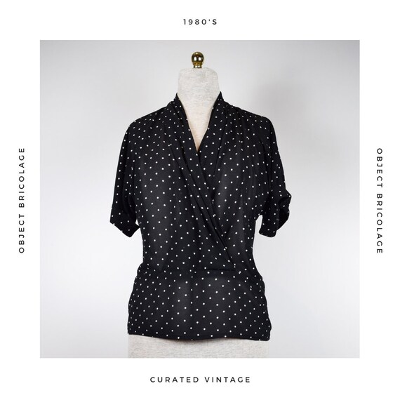 Black Polka Dot Blouse