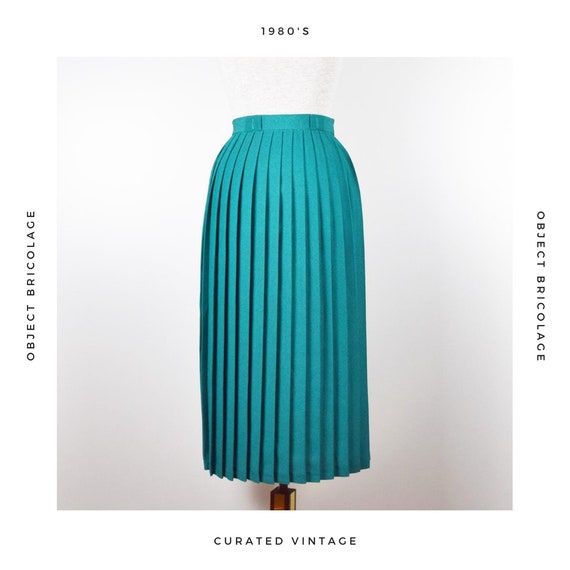 Green Pleated Skirt