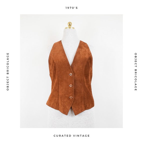 1970's Brown Danier Suede Vest