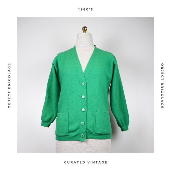 Green Lambswool Cardigan