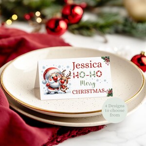 Personalised Christmas Name Cards: Custom Xmas Table Setting