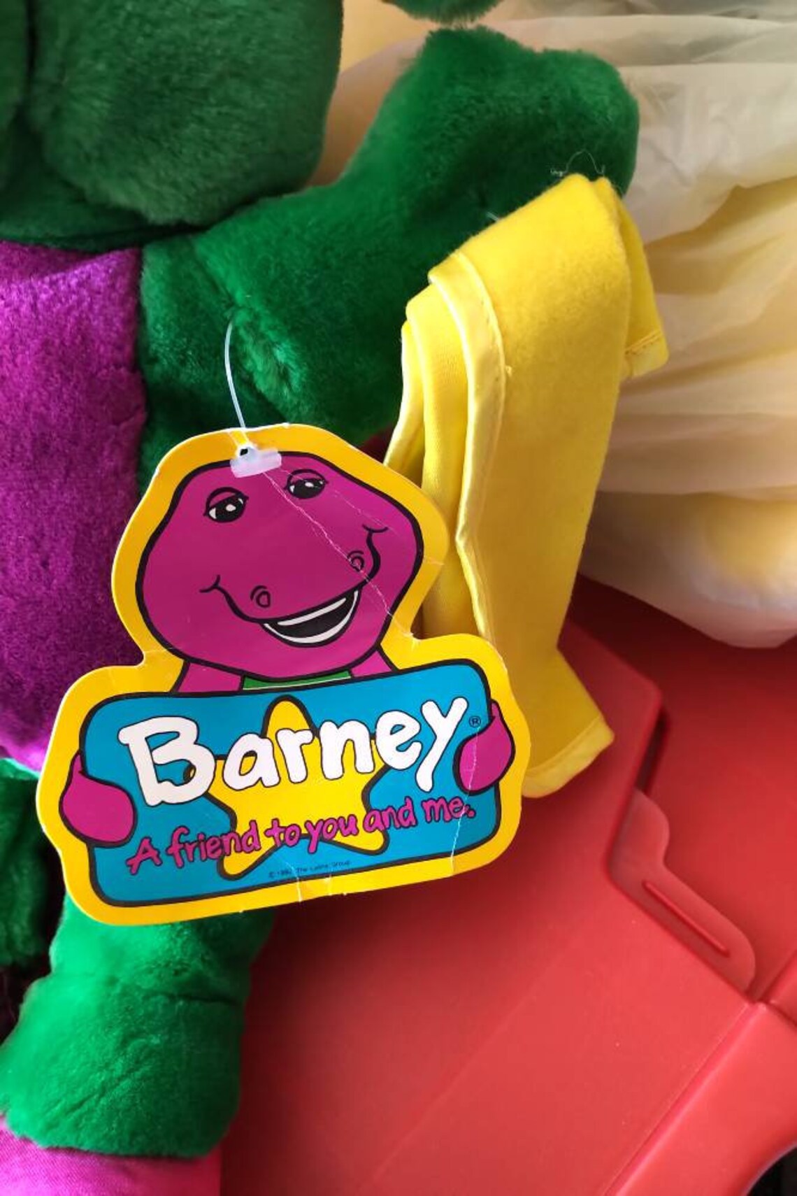 1992 Baby Bop Plush Puppet with Yellow Blanket from Barney Etsy