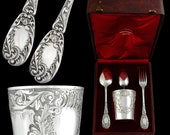rench Sterling Silver and Gold Tumbler - Flatware Set