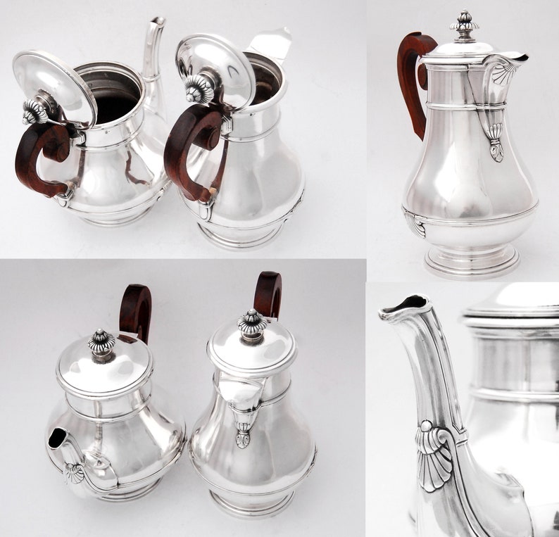 French Sterling Silver 4pc Coffee Tea Service Set 2.3kg Etsy
