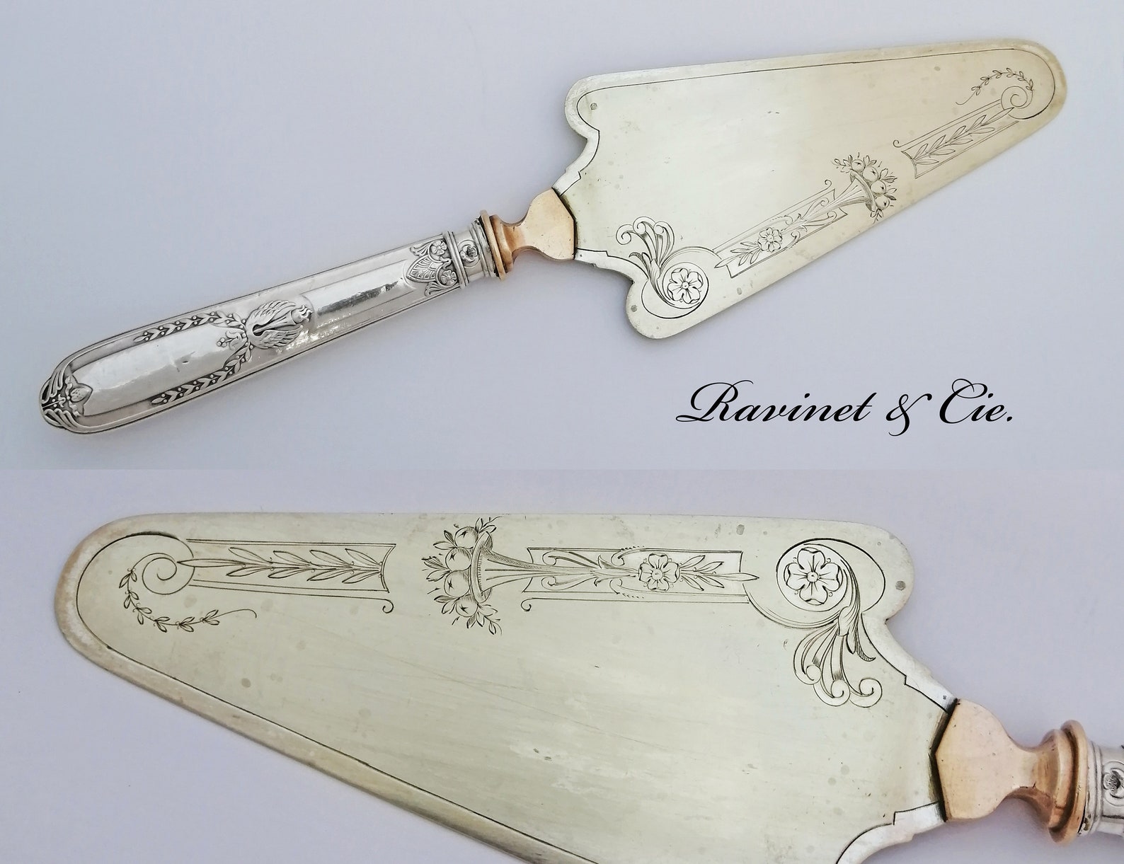 Vintage French Sterling Silver Handled Pie Cake Server with Etsy