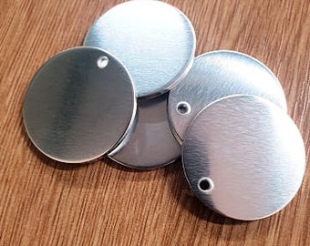 metal hand stamping blanks Disc 29mm x 5 UK seller 29mm stainless steel