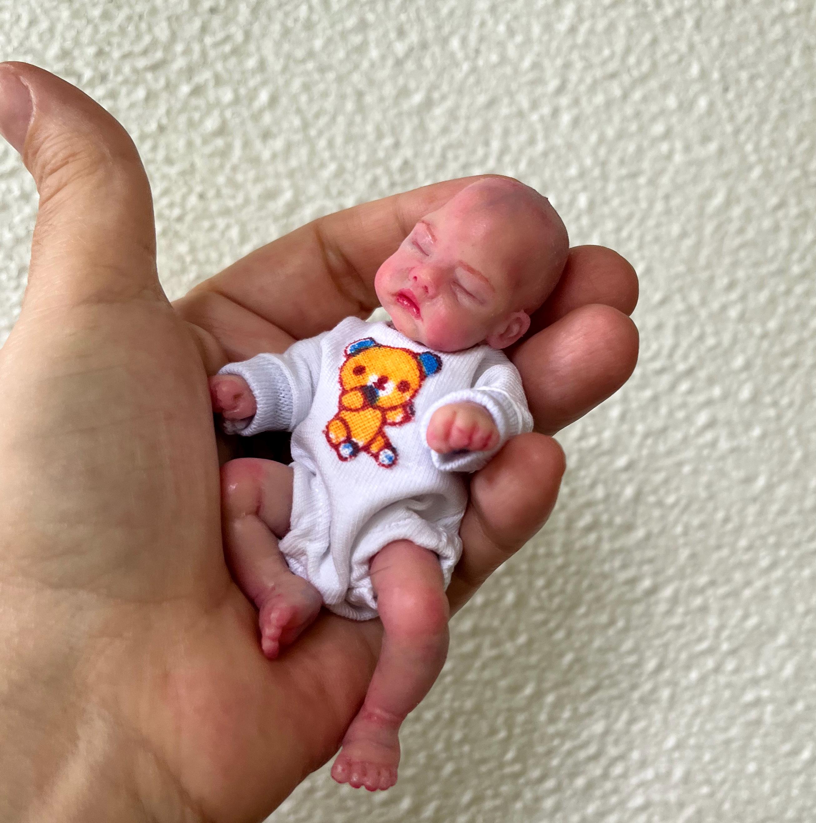 Mini Silicone Doll 4 Inch Amelia (10cm) Full Body Silicone Baby