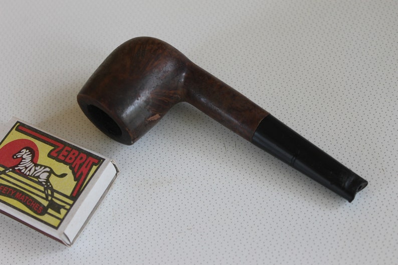 BRUYERE and GARANTIE Black and Brown Tobacco Smoking Pipe Vintage Pipe Wood Pipe Gift For Smokers