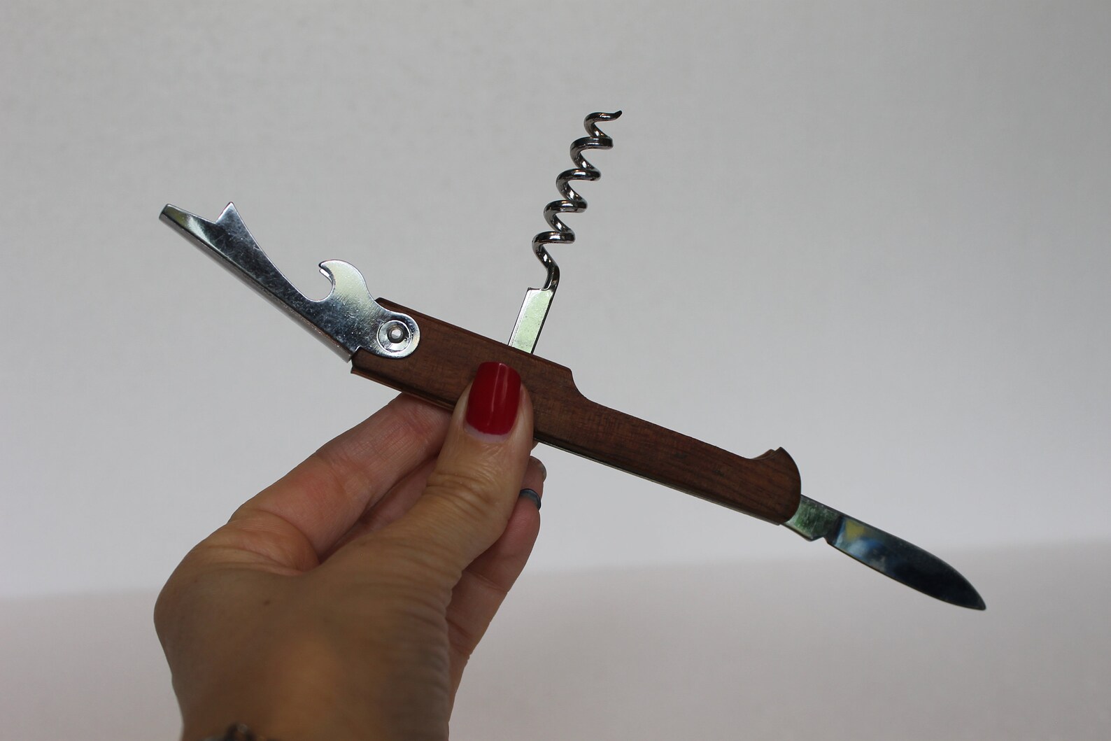 Vintage Pocket Knife Folding Corkscrew Bottle Opener Pocket Etsy