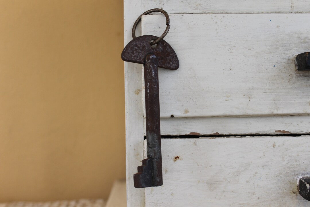 Antique Key Vintage Key Large Key Rusty Brass Key Etsy