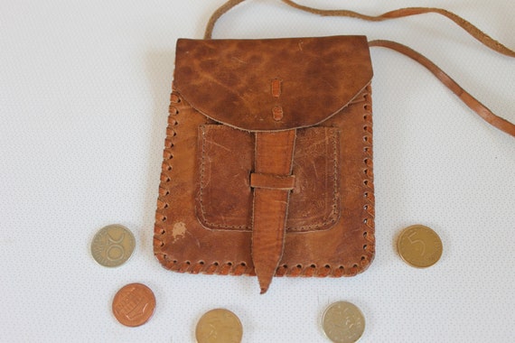 Vintage Purse,  Hand Tooled Genuine Leather Bag W… - image 2