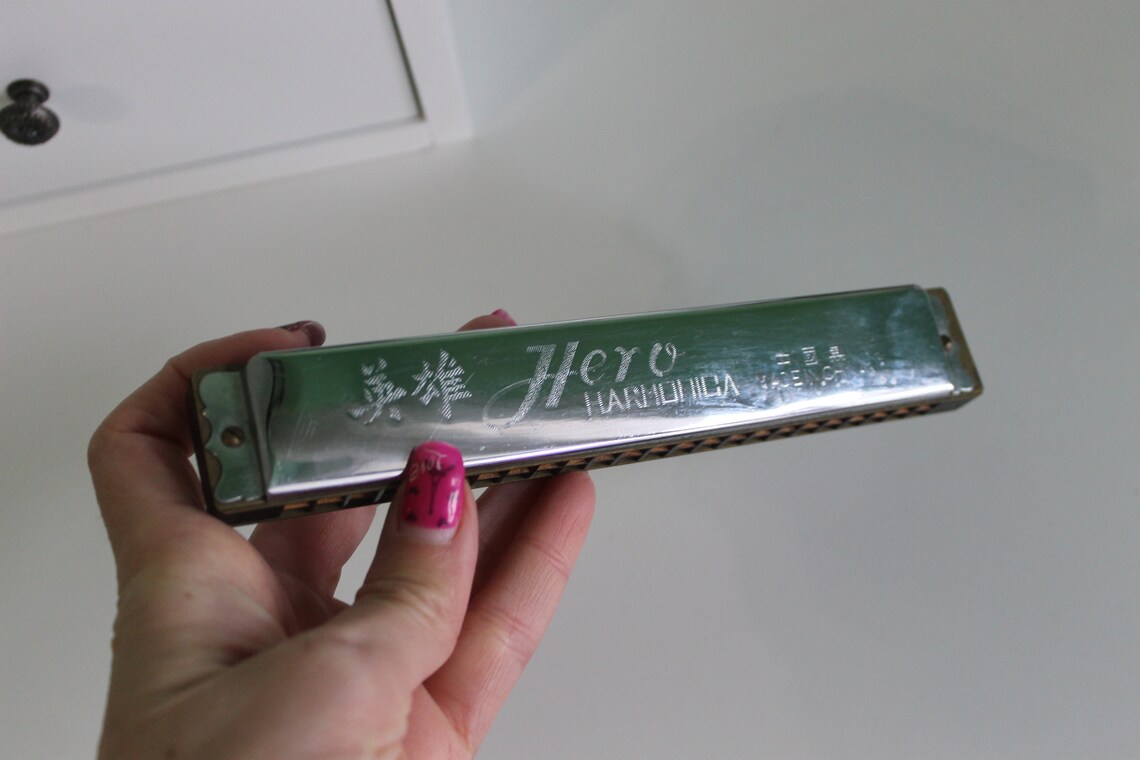 Vintage Harmonica HERO Chinese Harmonica Musical Instrument Etsy