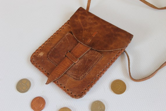 Vintage Purse,  Hand Tooled Genuine Leather Bag W… - image 5