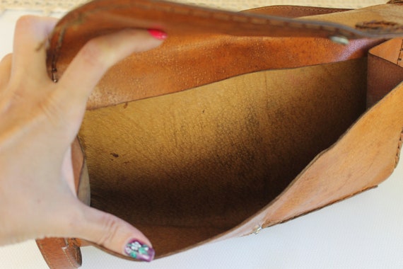 Vintage Bag, Lady Bag, Hand Tooled Genuine Leathe… - image 5