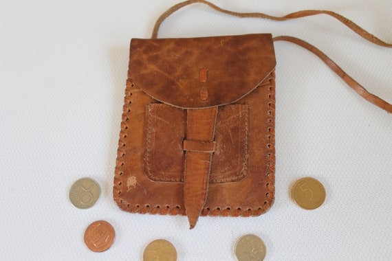 Vintage Purse,  Hand Tooled Genuine Leather Bag W… - image 9