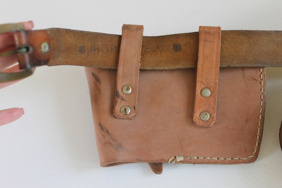 Vintage Belt Bag, Genuine Leather Bag with Belt, … - image 5