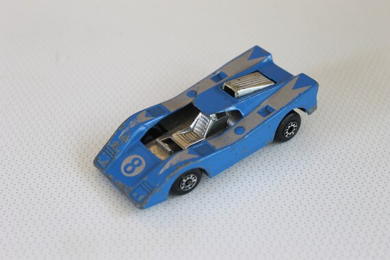 blue matchbox car